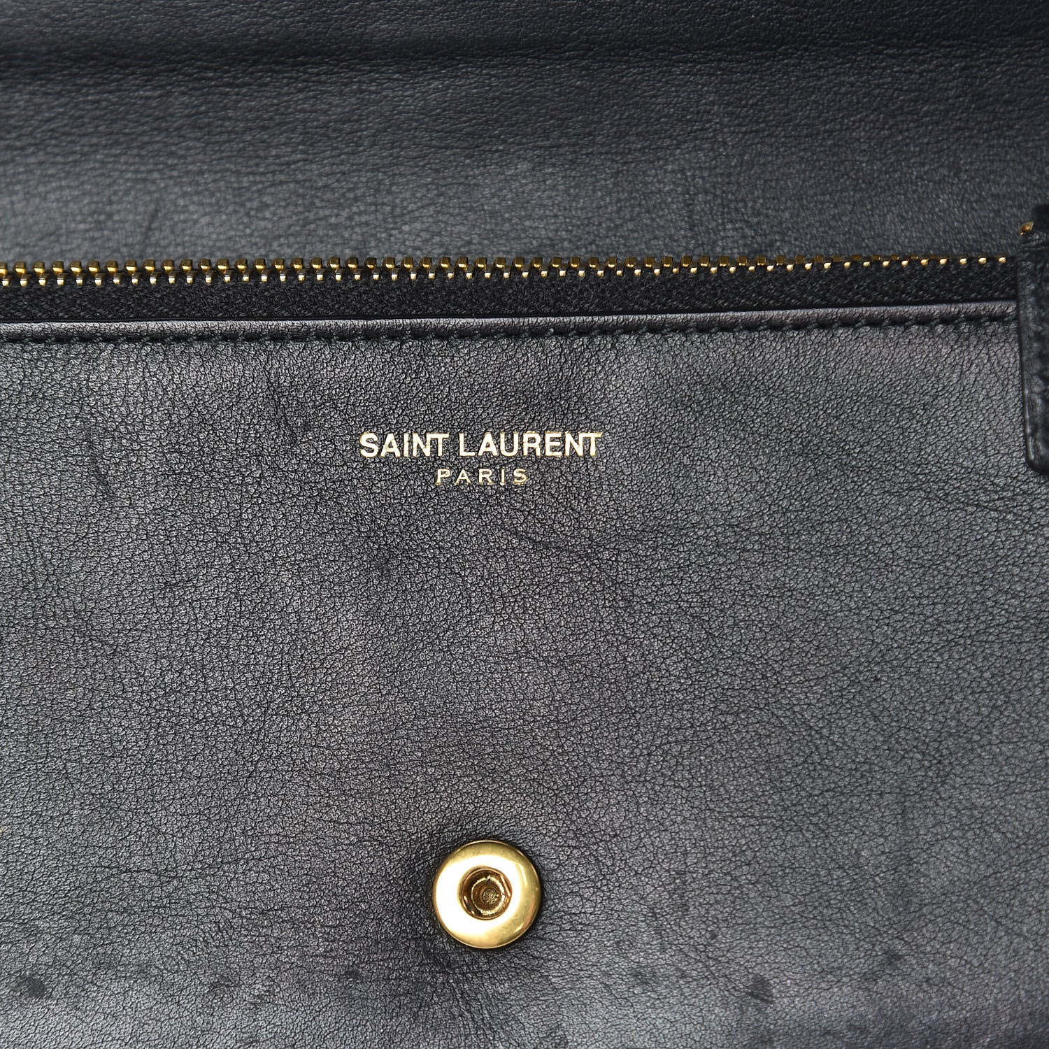 Saint Laurent Calfskin Classic Y Ligne Clutch Black 8 of 13