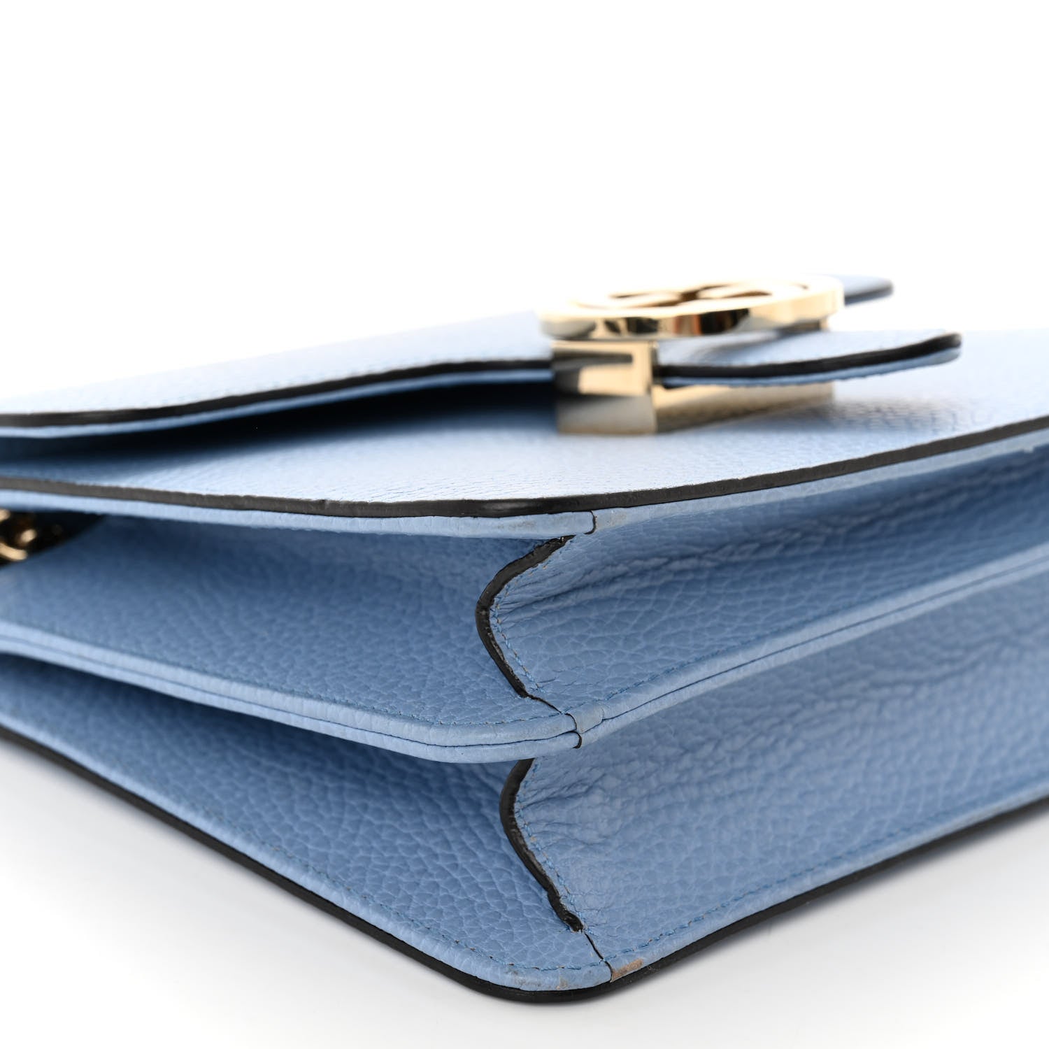 Gucci Dollar Calfskin Small Interlocking G Shoulder Bag Mineral Blue 9 of 11