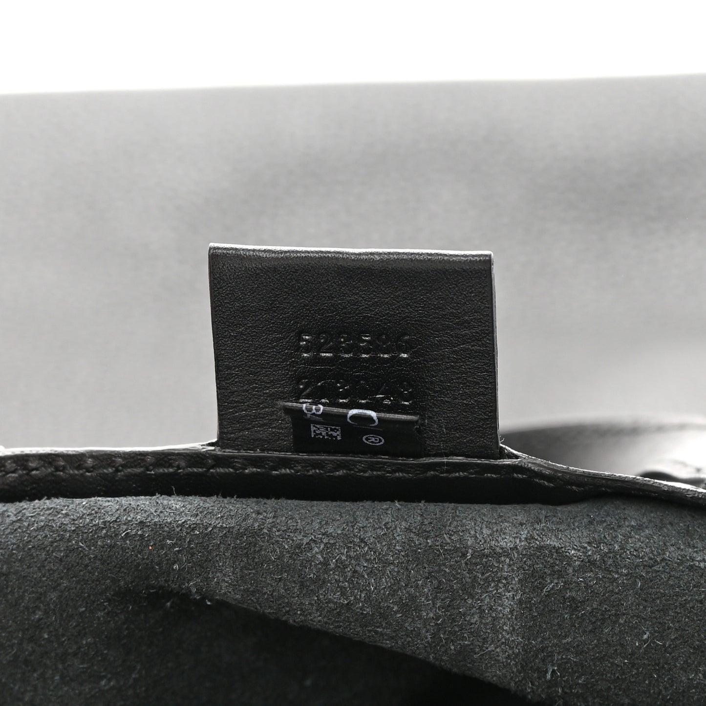 Calfskin Logo Drawstring Backpack Black