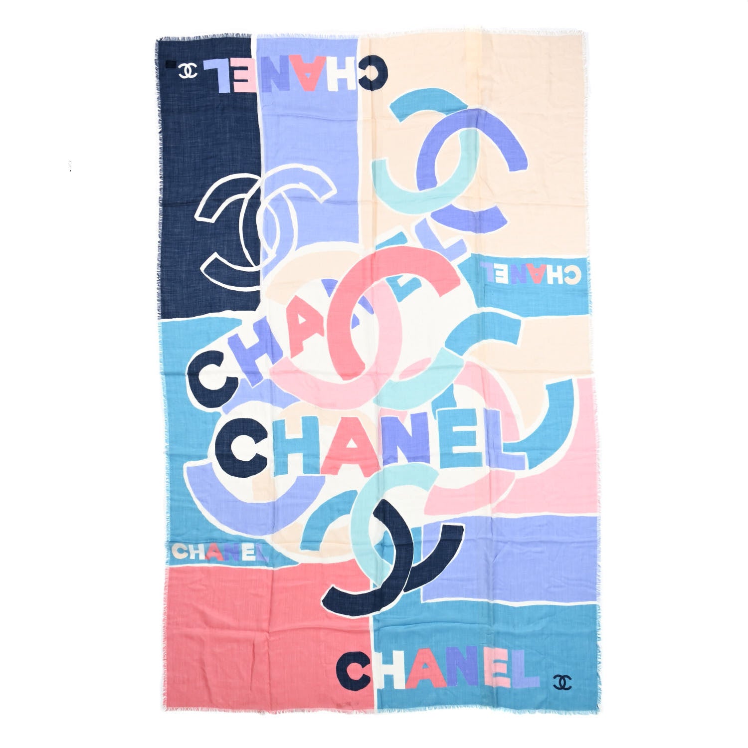 Chanel Cashmere CC Logo Shawl Multicolor 1 of 4