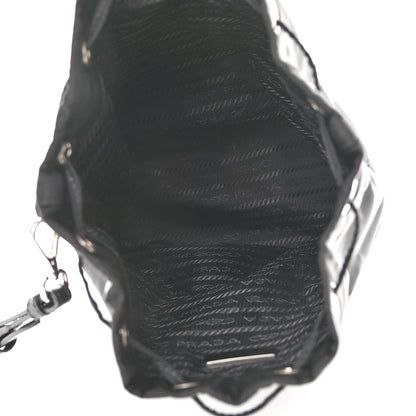 Prada Saffiano Tessuto Nylon Vela Bucket Wristlet Black 6 of 9
