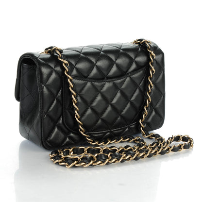 Chanel Lambskin Quilted Mini Rectangular Flap Black 3 of 8