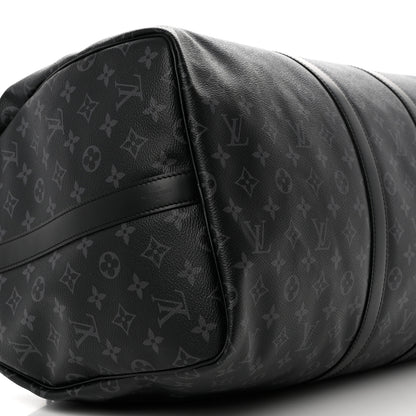 Louis Vuitton Monogram Eclipse Keepall Bandouliere 55 9 of 10