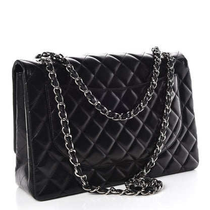 Chanel Lambskin Quilted Maxi Single Flap Black 3 of 10