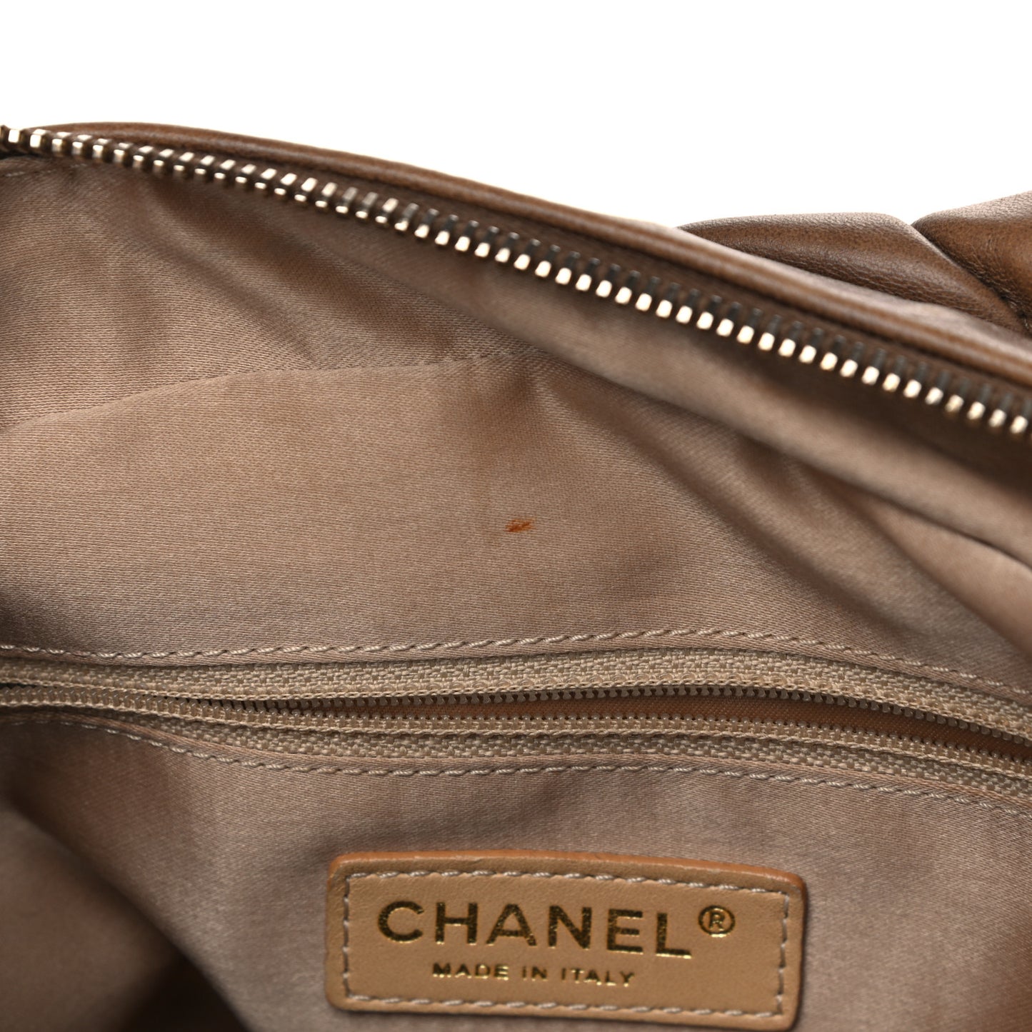 Calfskin Bubble Quilt Bowler Brown