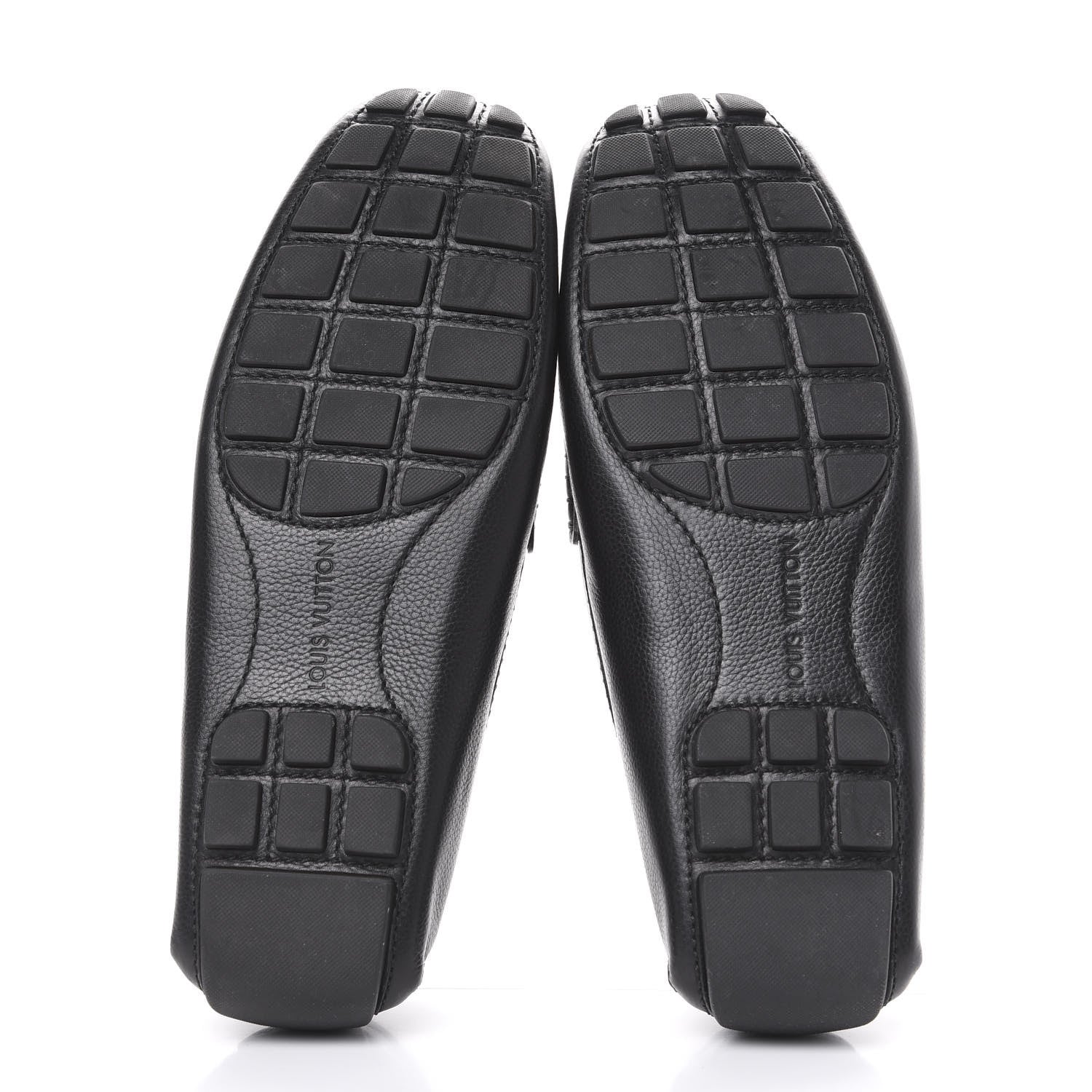 Louis Vuitton Grained Calfskin Monte Carlo Car Shoe Moccasin Loafers 8 Black 5 of 8