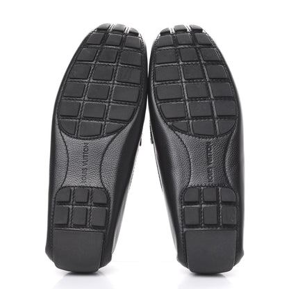 Louis Vuitton Grained Calfskin Monte Carlo Car Shoe Moccasin Loafers 8 Black 5 of 8