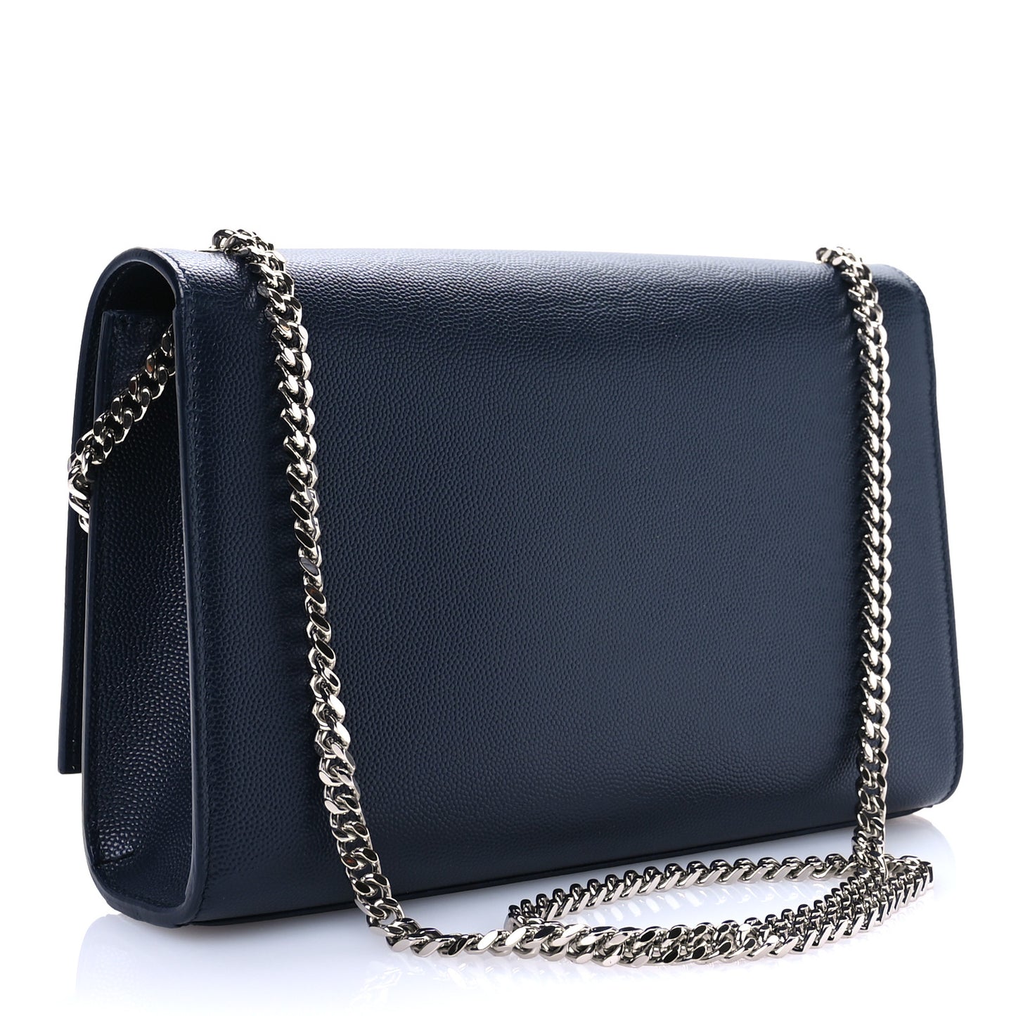 Grain De Poudre Medium Classic Monogram Kate Satchel Deep Marine