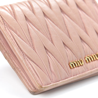 Miu Miu Nappa Matelasse Compact Wallet Orchidea 7 of 12