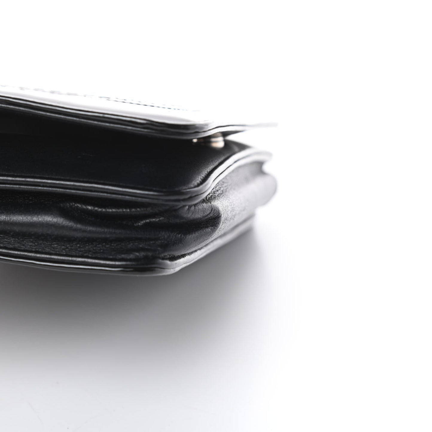 Patent Strass Wallet On Chain WOC Black