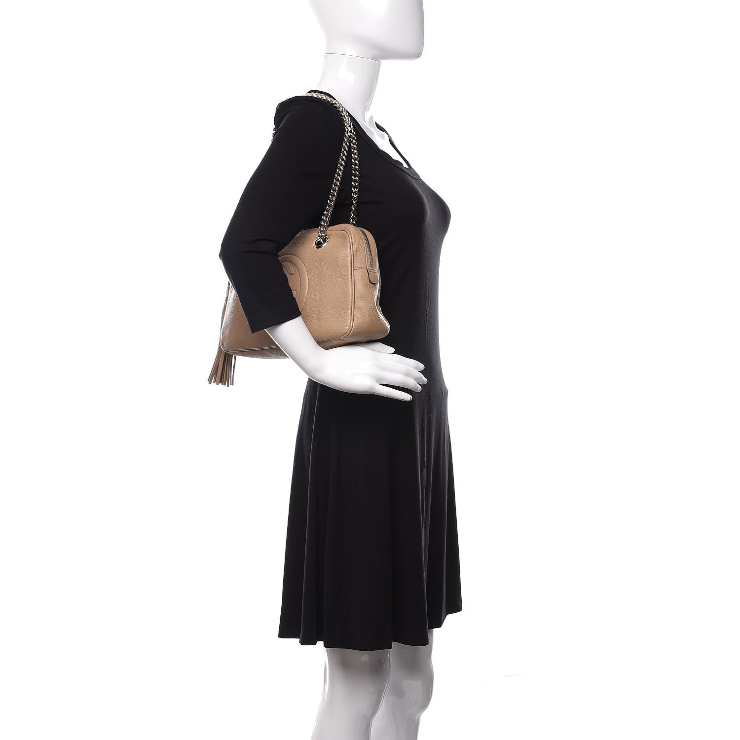 Gucci Pebbled Calfskin Small Soho Bowler Camelia 2 of 10