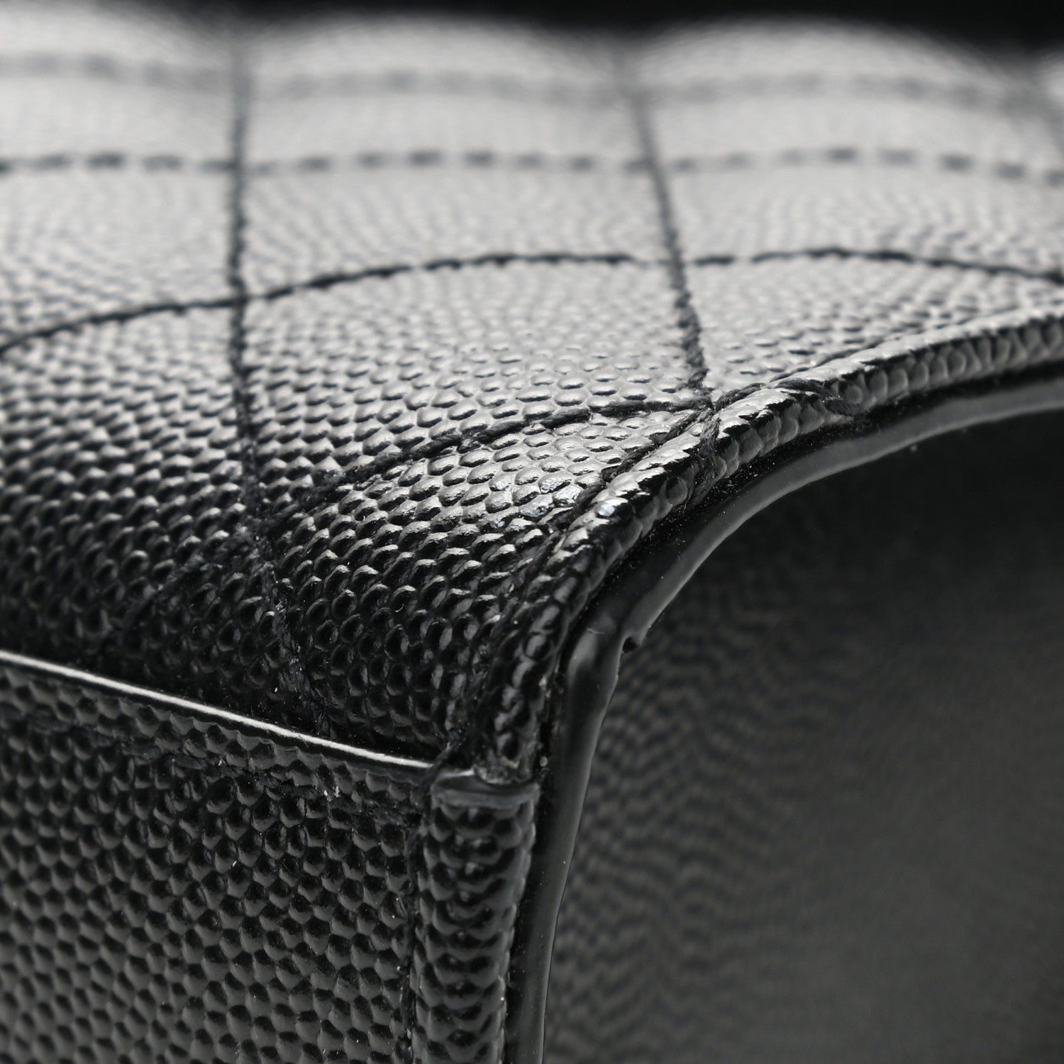 Saint Laurent Grain De Poudre Textured Mixed Matelasse Triquilt Medium Monogram Satchel Black 12 of 12