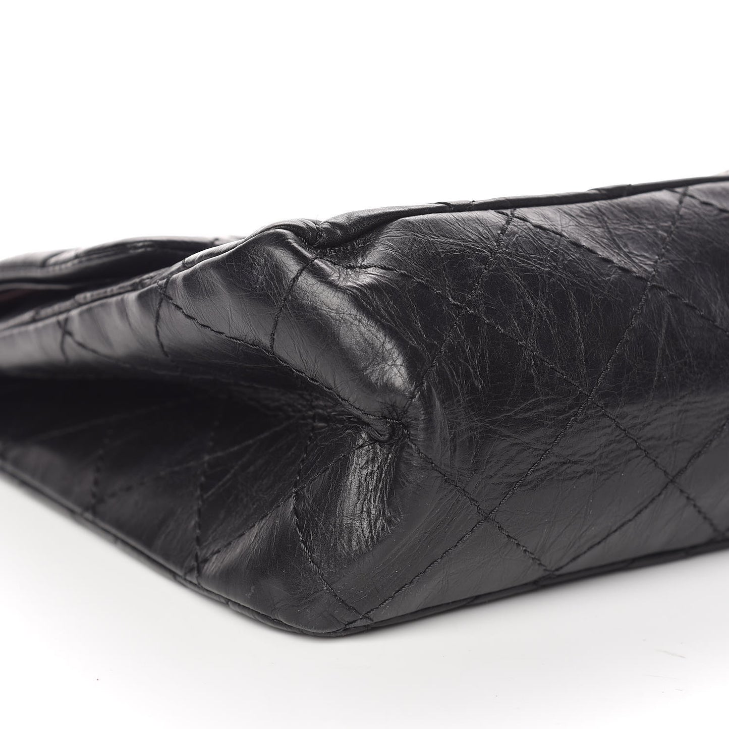 Aged Calfskin Quilted 2.55 Reissue 227 Flap Black