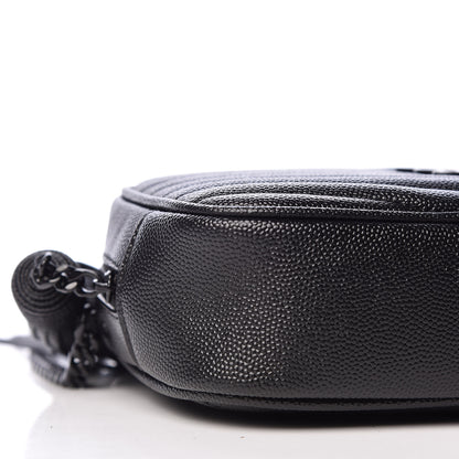 Saint Laurent Grain De Poudre Matelasse Monogram Mini Lou Camera Bag Black 5 of 10