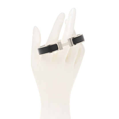 Hermes Matte Enamel Narrow Clic Clac HH Bracelet T6 Black 2 of 5