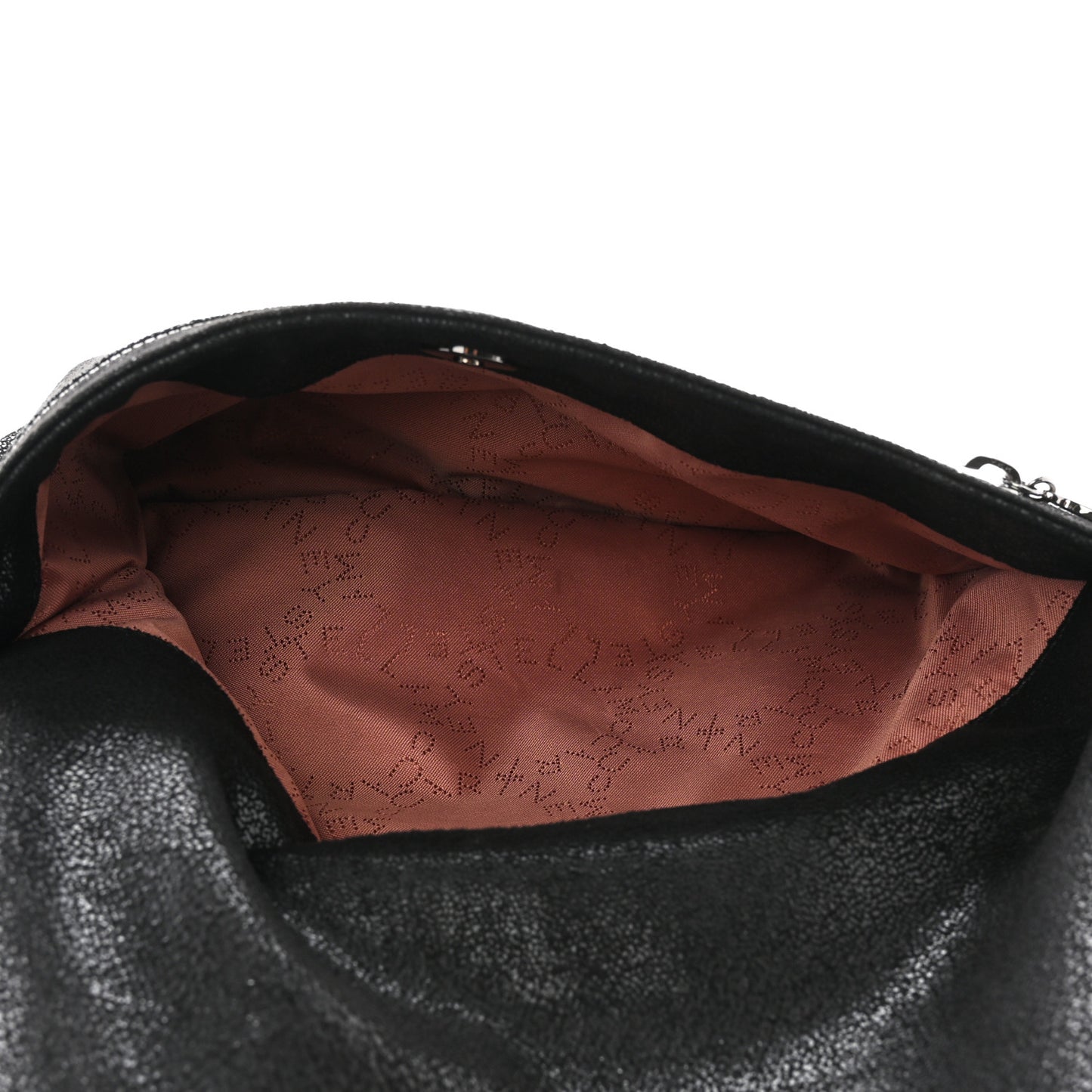 Shaggy Deer Falabella Fold Over Clutch Black