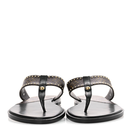 Louis Vuitton Monogram Sunny Flat Thong Sandals 35 Brown 3 of 11