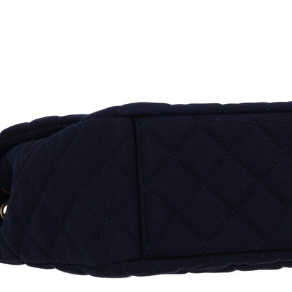 Chanel Jersey Quilted XL Jumbo Flap Navy 10 of 11