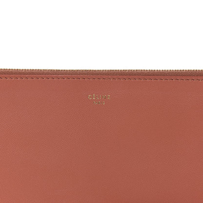 Celine Lambskin Bi-Color Solo Clutch Pouch Terracotta 7 of 12