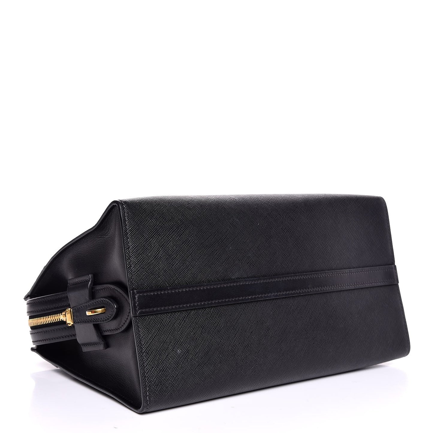 Saffiano City Calfskin Medium Esplanade Tote Black