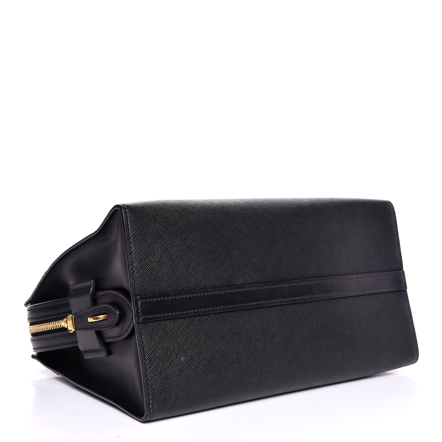 Prada Saffiano City Calfskin Medium Esplanade Tote Black 5 of 10
