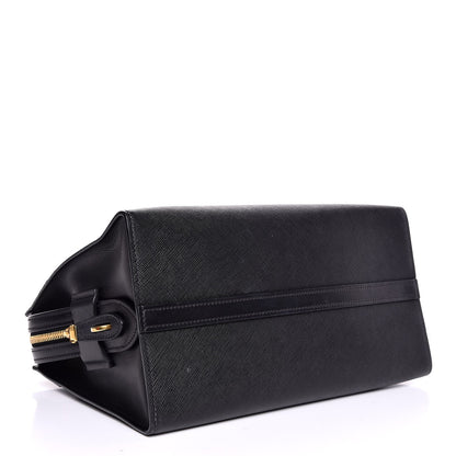 Prada Saffiano City Calfskin Medium Esplanade Tote Black 5 of 10
