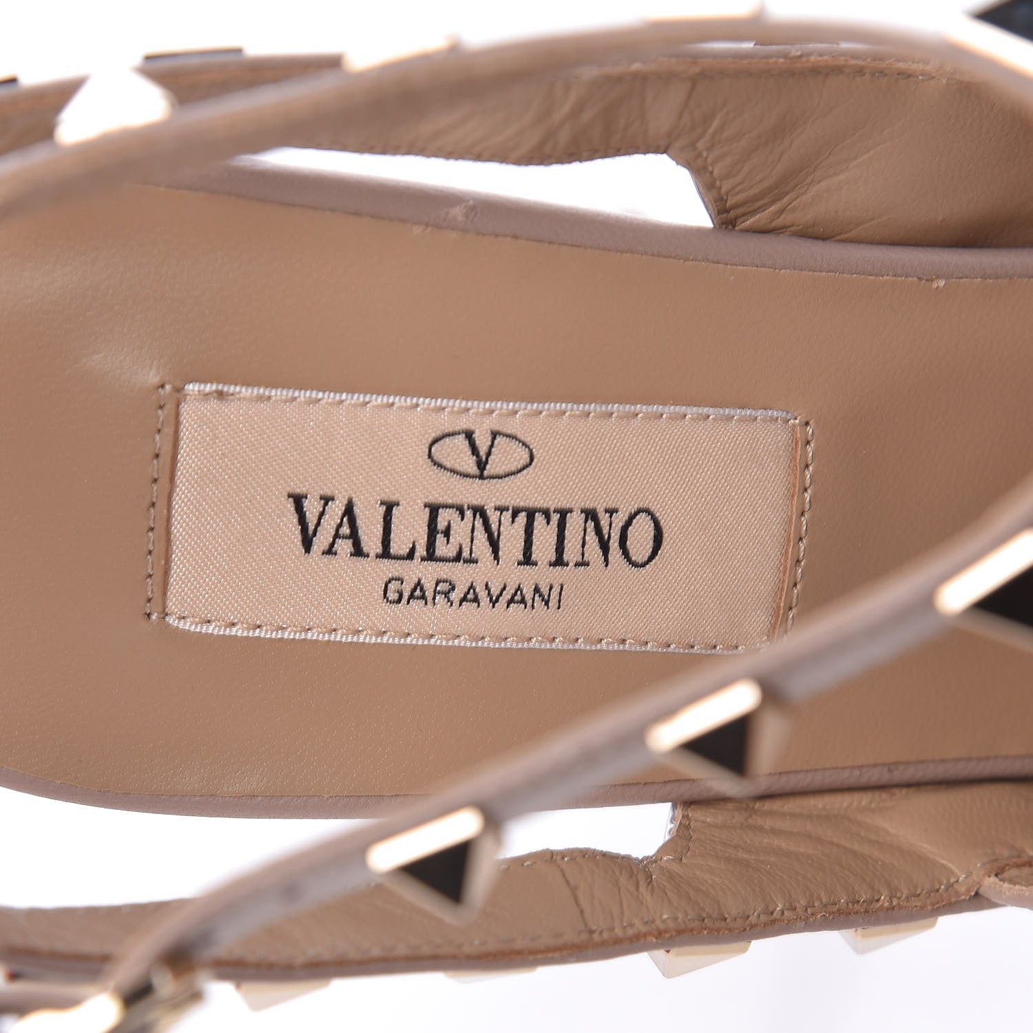 Valentino Garavani Patent Nappa Rockstud Ankle Strap 100mm Pumps 38 Poudre 6 of 8