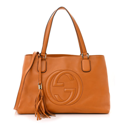 Gucci Cellarius Calfskin Medium Soho Working Tote Curcuma 1 of 16