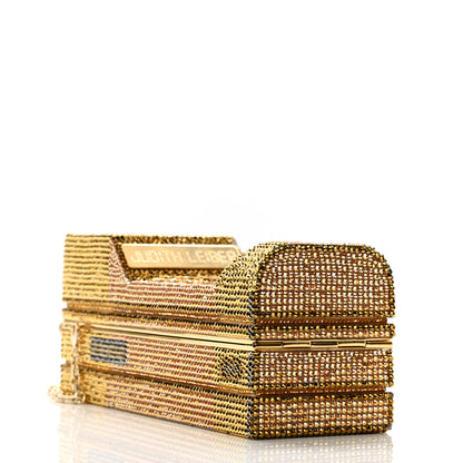 Judith Leiber Austrian Crystal Call Me Brick Phone Minaudiere Clutch Multicolor Gold 4 of 11