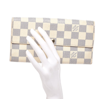 Louis Vuitton Damier Azur Sarah Wallet 2 of 17