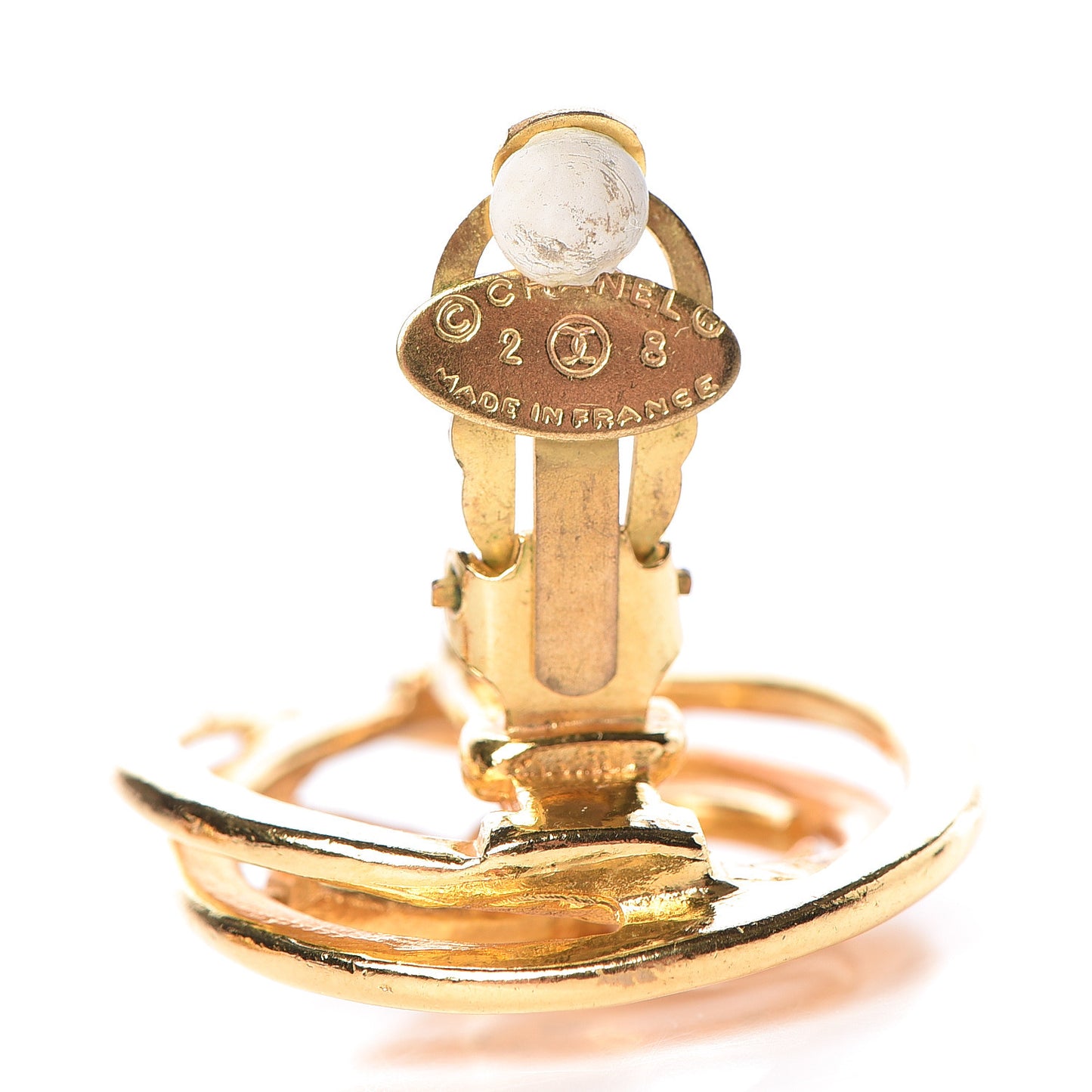 CC Clip On Earrings Gold