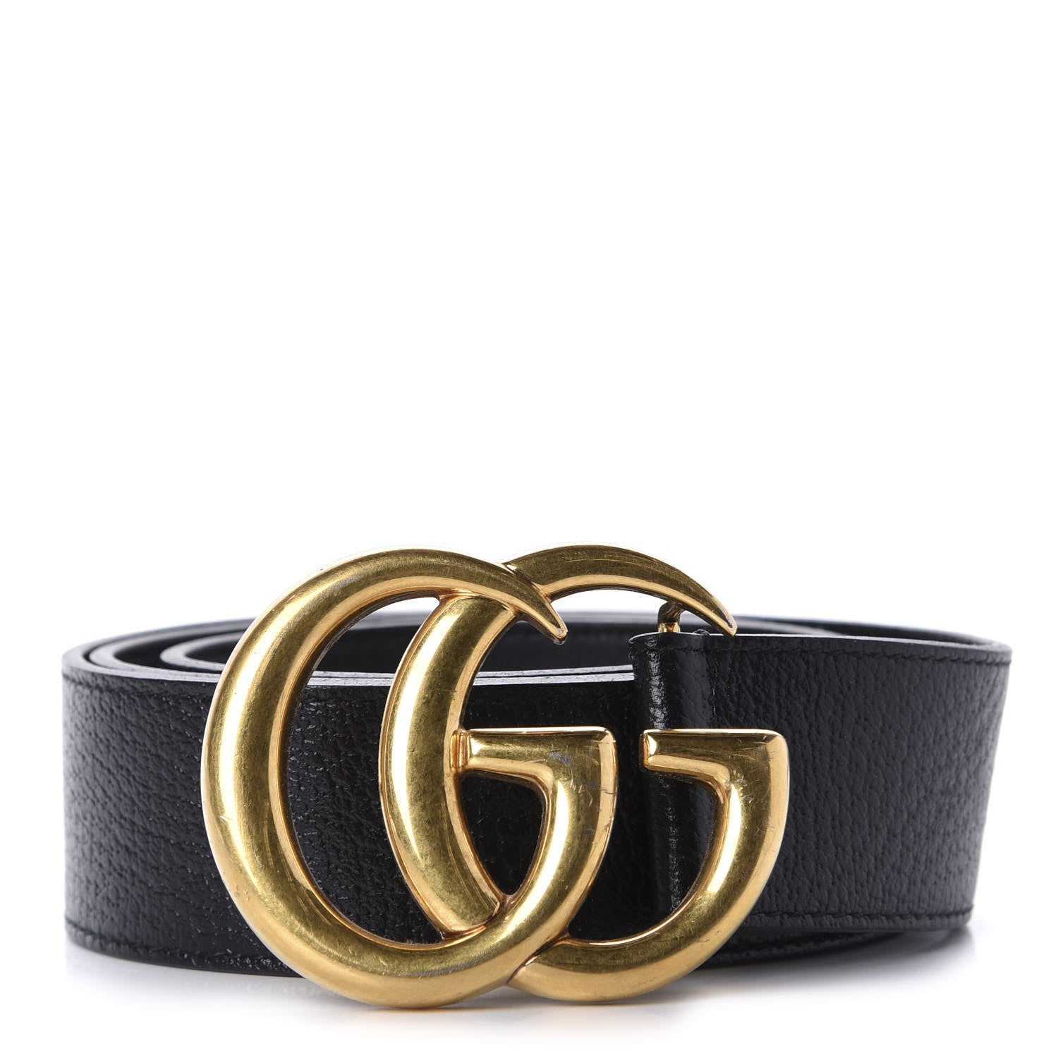 Gucci Textured Calfskin Double G 40mm Belt 95 38 Black 1 of 3