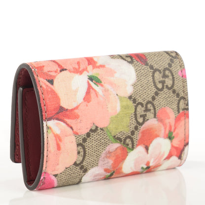 Gucci GG Supreme Monogram Blooms 6 Key Holder Case Beige Multicolor Dry Rose 3 of 8