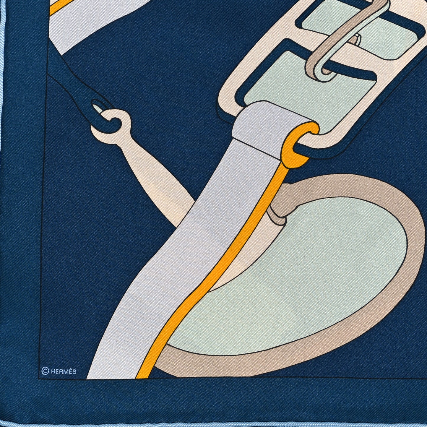 Silk Selle En Desordre Pocket Square Marine Aqua Jaune