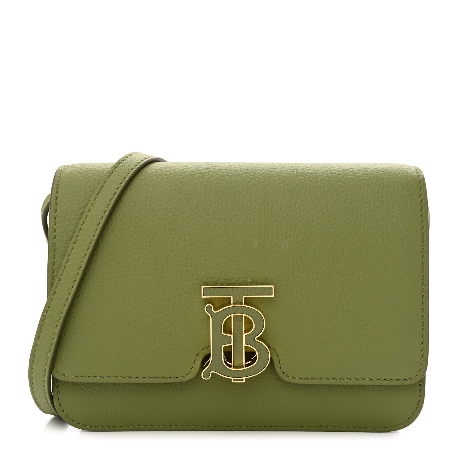 Burberry Grained Calfskin Small TB Bag Spruce Green 1 of 11