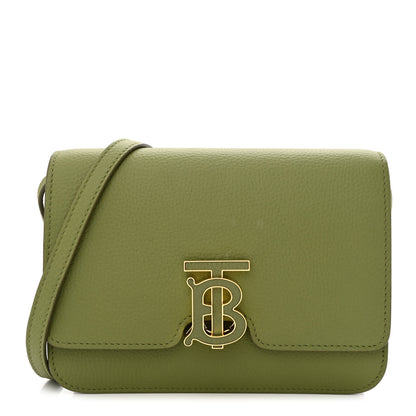 Burberry Grained Calfskin Small TB Bag Spruce Green 1 of 11
