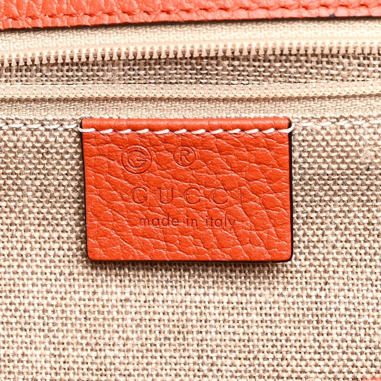 Gucci Dollar Calfskin Interlocking G Shoulder Bag Sun Orange 6 of 10