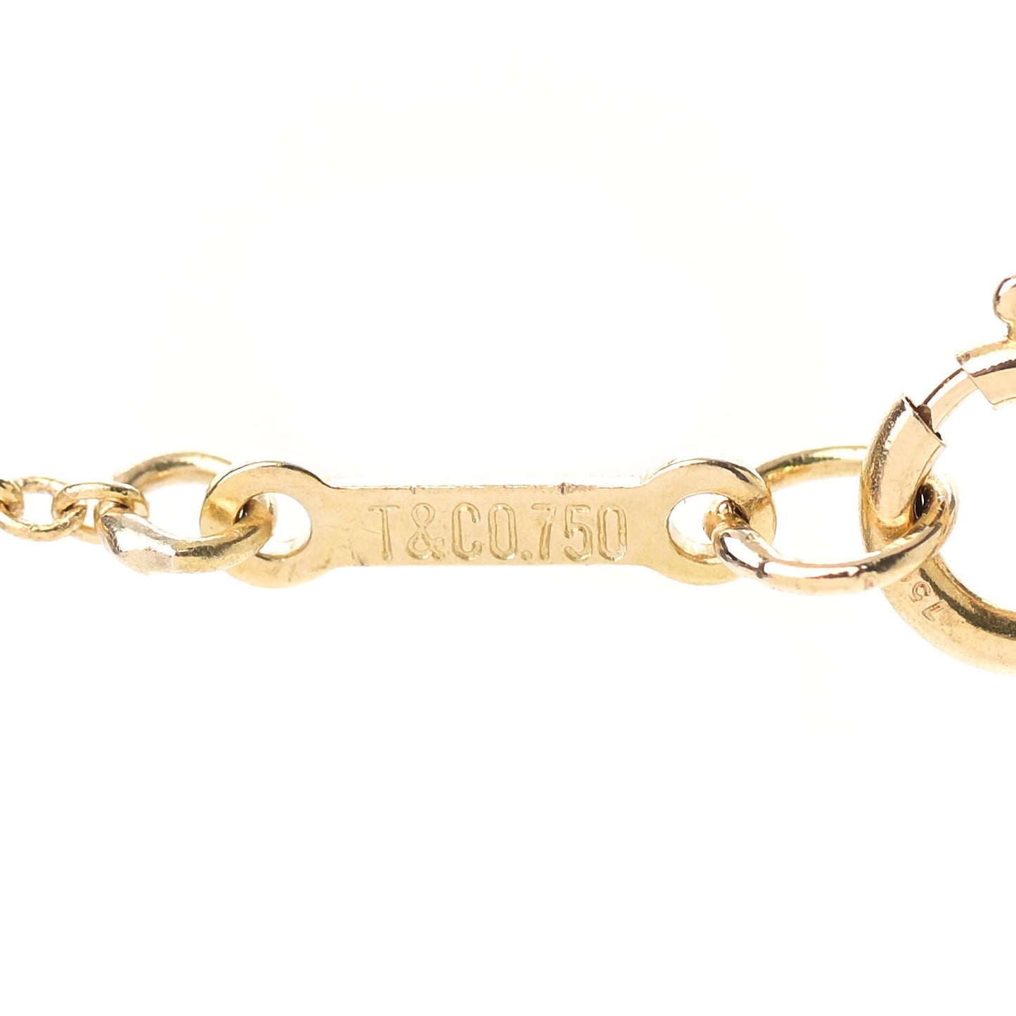18K Yellow Gold Mini Paloma Picasso Loving Heart Pendant Necklace