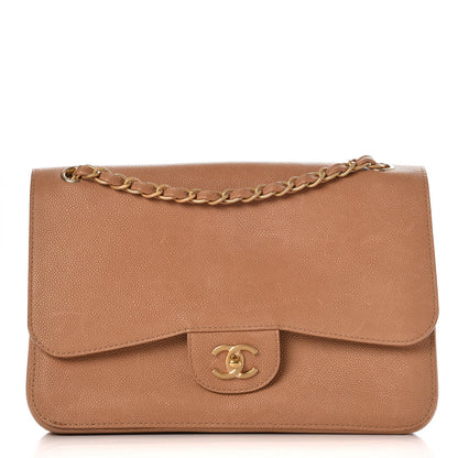 Chanel Grained Calfskin Jumbo Classic Pure Double Flap Beige 1 of 10