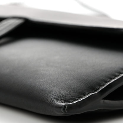 Christian Dior Ultra Matte Calfskin Saddle Chain Wallet Pouch Black 12 of 12