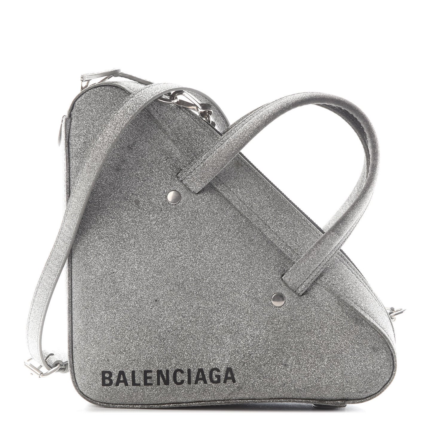 Glitter XS Triangle Duffle Argent Black