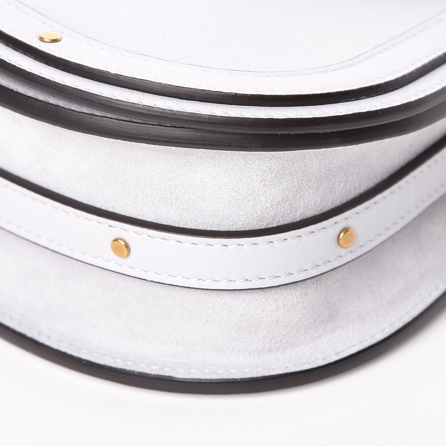 Calfskin Suede Small Nile Bracelet Bag Light Cloud
