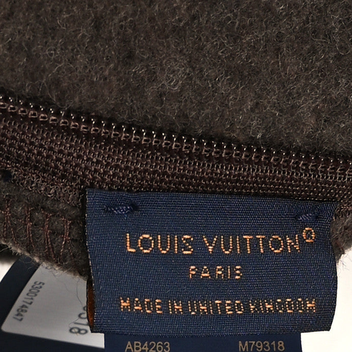 Louis Vuitton Wool Cashmere Neo Monogram Cushion Pillow Brown 3 of 3