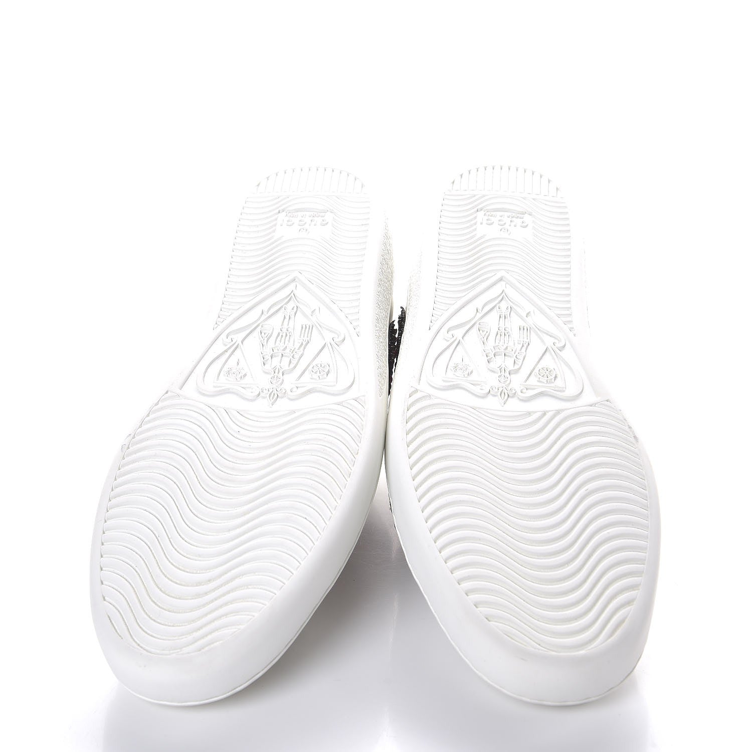 Gucci Calfskin Web Studded Arrow Ace Sneakers 36.5 White 5 of 12