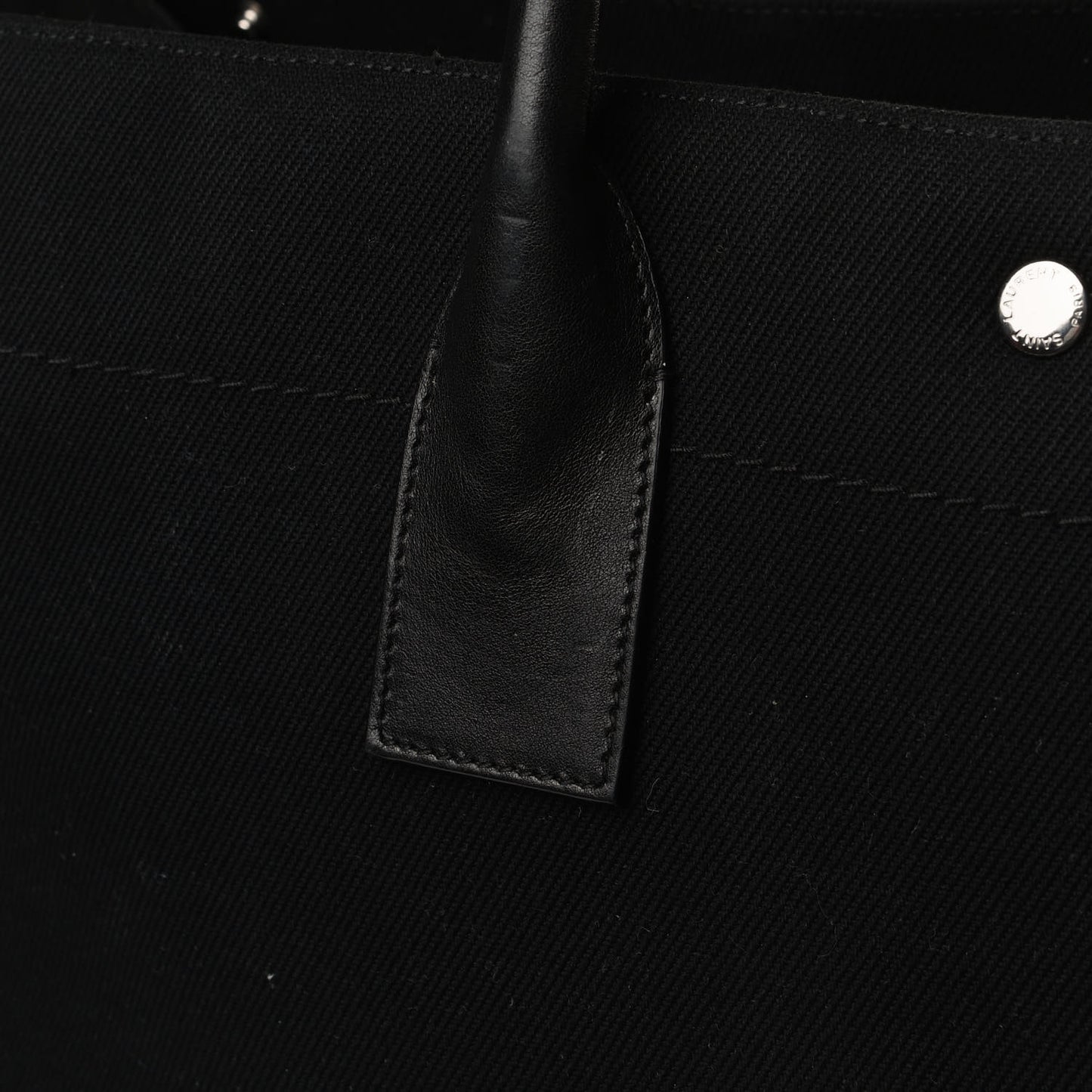 Linen Calfskin Rive Gauche Tote Black