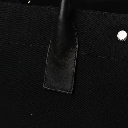 Saint Laurent Linen Calfskin Rive Gauche Tote Black 14 of 18