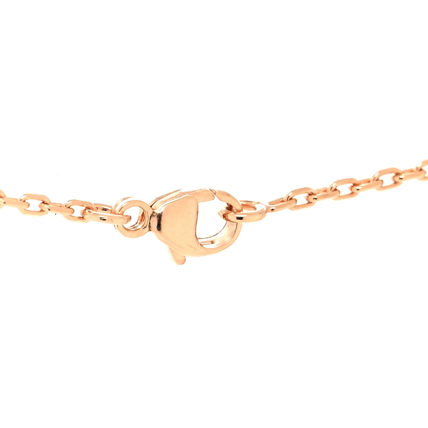 Lacquered Rose Gold Mini Pop H Pendant Necklace White