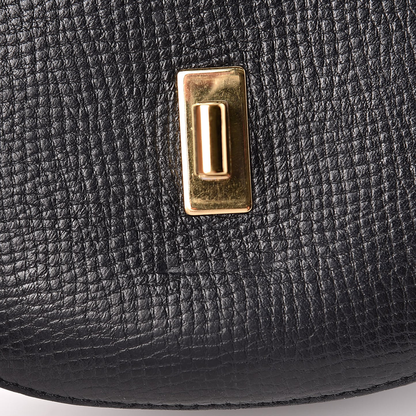 Textured Calfskin Lambskin Nano Drew Shoulder Bag Black