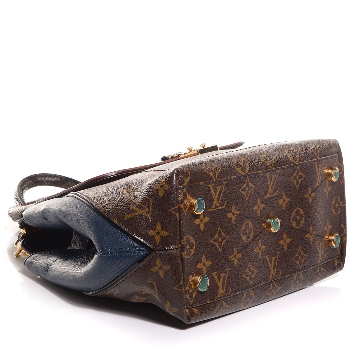 Monogram Ostrich Python Majestueux PM Blue