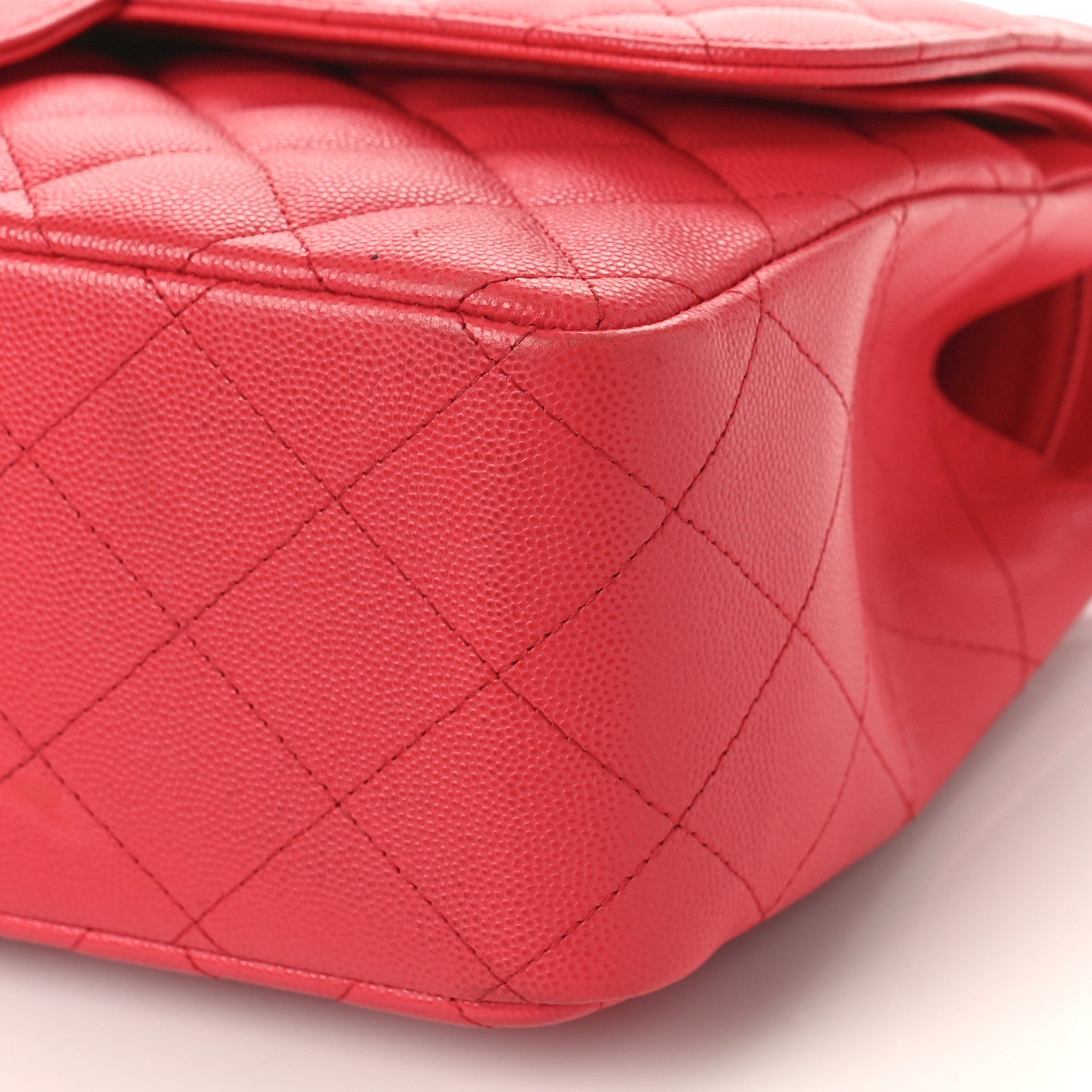 Chanel Caviar Quilted Jumbo Double Flap Dark Pink 9 of 11